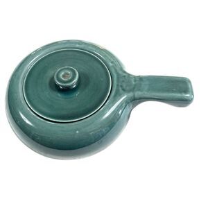 Vintage 1950s-60s Russel Wright Steubenville Bean Pot With Lid Seafoam Green